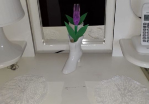 Tulipan z widelca, wykonała Ala z gr. Żabek