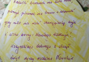 Kartka Wielkanocna, wykonana przez Basię z gr. Żabek